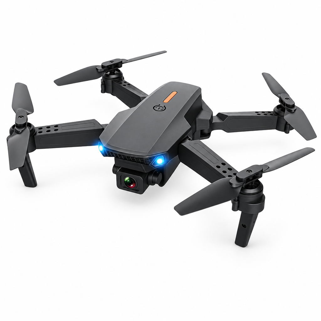 E88 Pro foldable drone on a white background