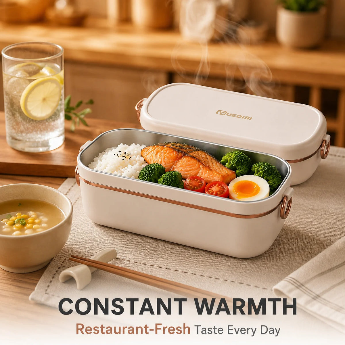 Portable Electric Heated Lunch Box for Work and Travel