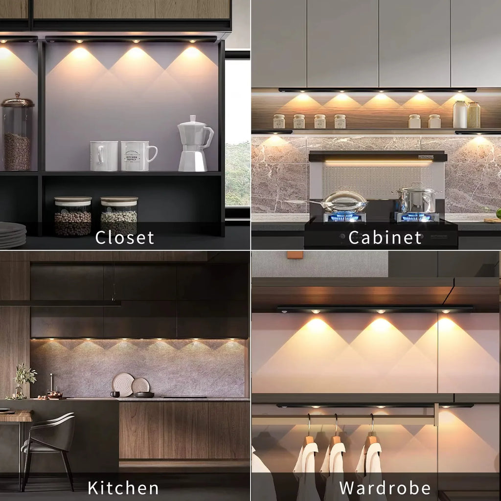 Slim Rechargeable LED Cabinet Light with Motion Sensor – 20–50cm