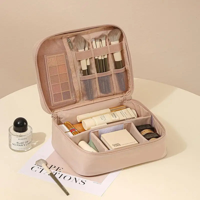 Thick Oxford Fabric Cosmetic Bag Single Dual Layer Unisex Stylish Portable Travel Wash Bag Makeup Storage Pouch