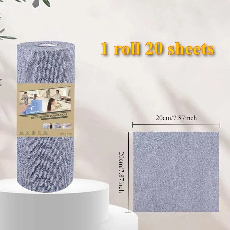 Reusable Microfibre Cleaning Cloth Roll – Tear-Off Kitchen Towels