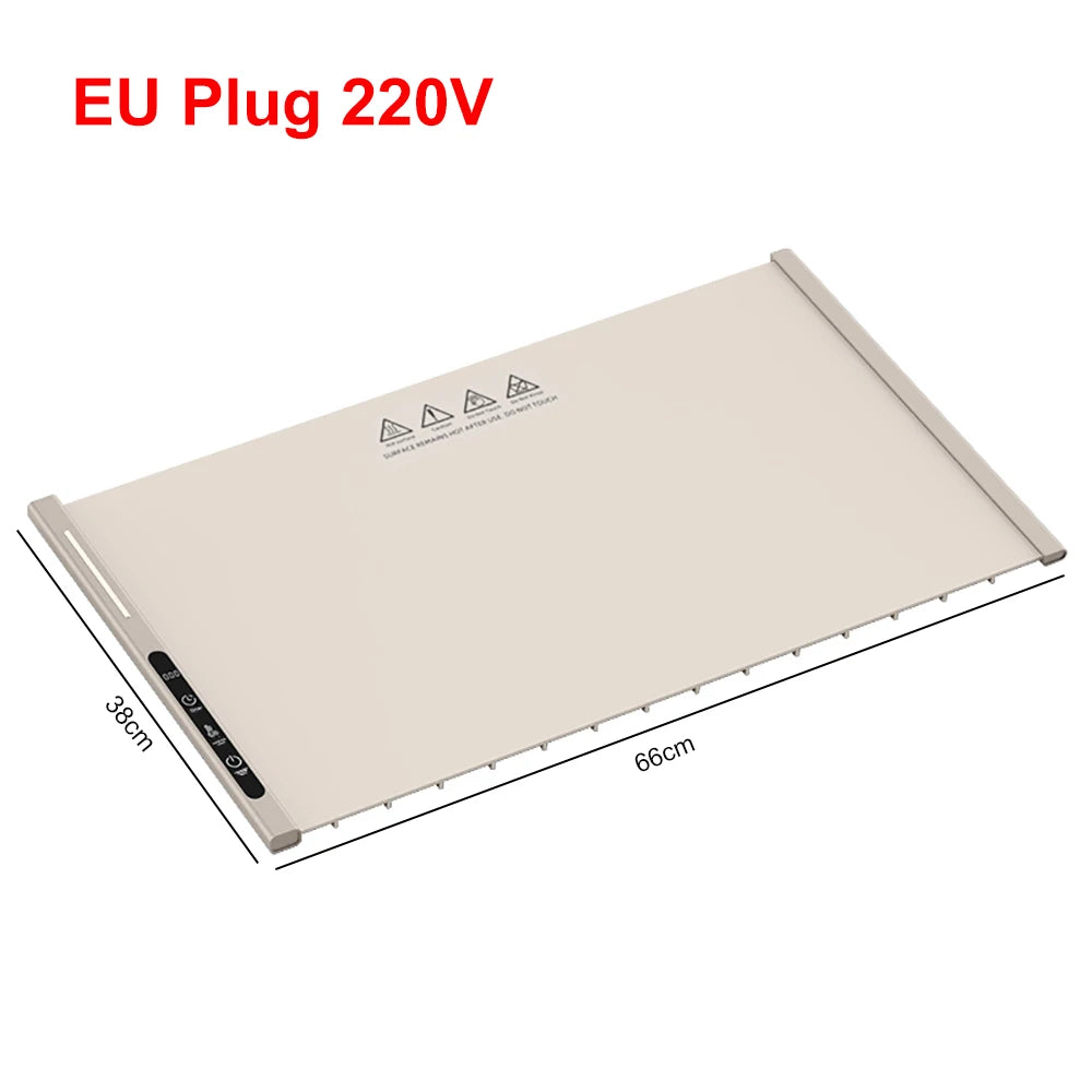 Electric Food Warming Mat with 8 Heat Settings & Timer – EU Plug