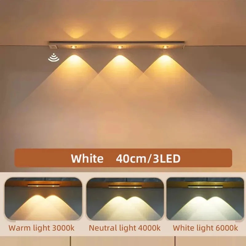 Slim Rechargeable LED Cabinet Light with Motion Sensor – 20–50cm
