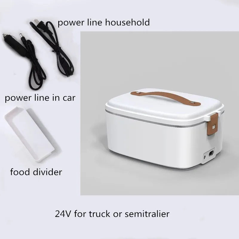 Electric Heated Lunch Box for Home & Vehicle Use – 12V/24V
