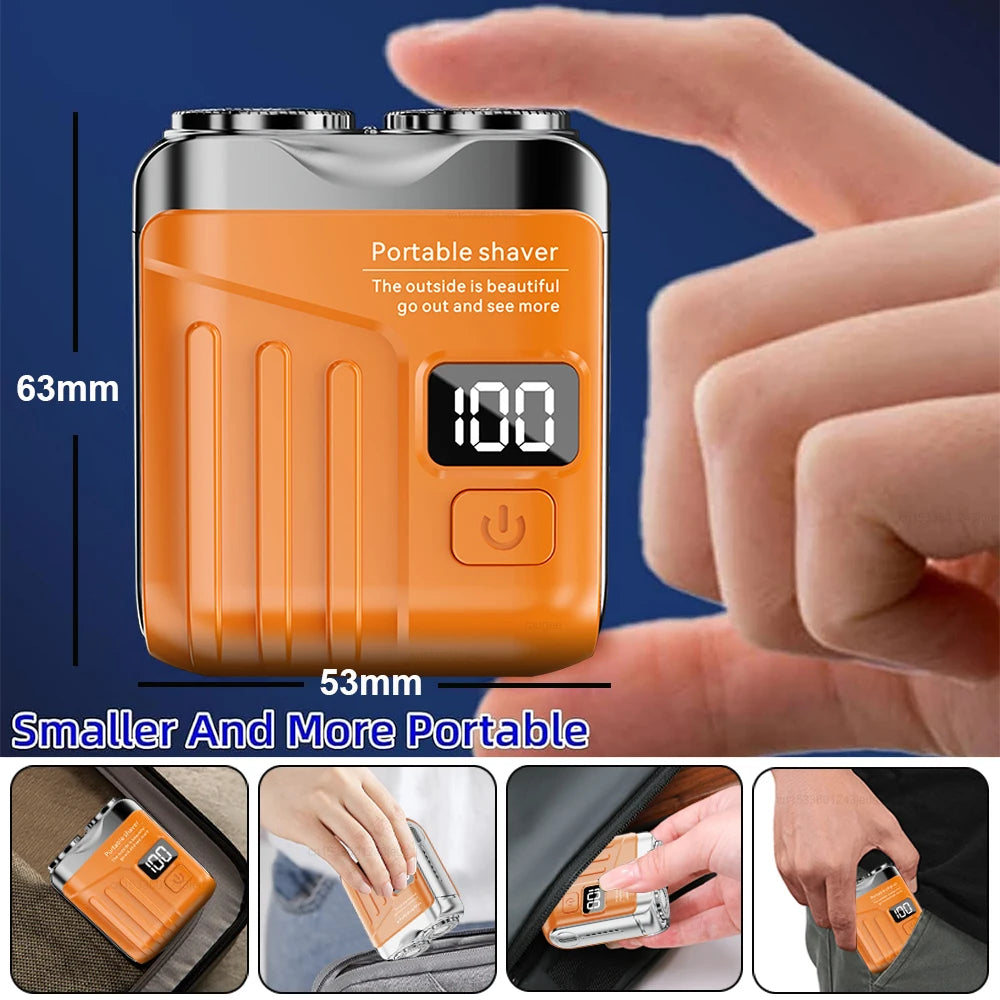 Men's Mini Dual-Head Electric Shaver – USB Rechargeable