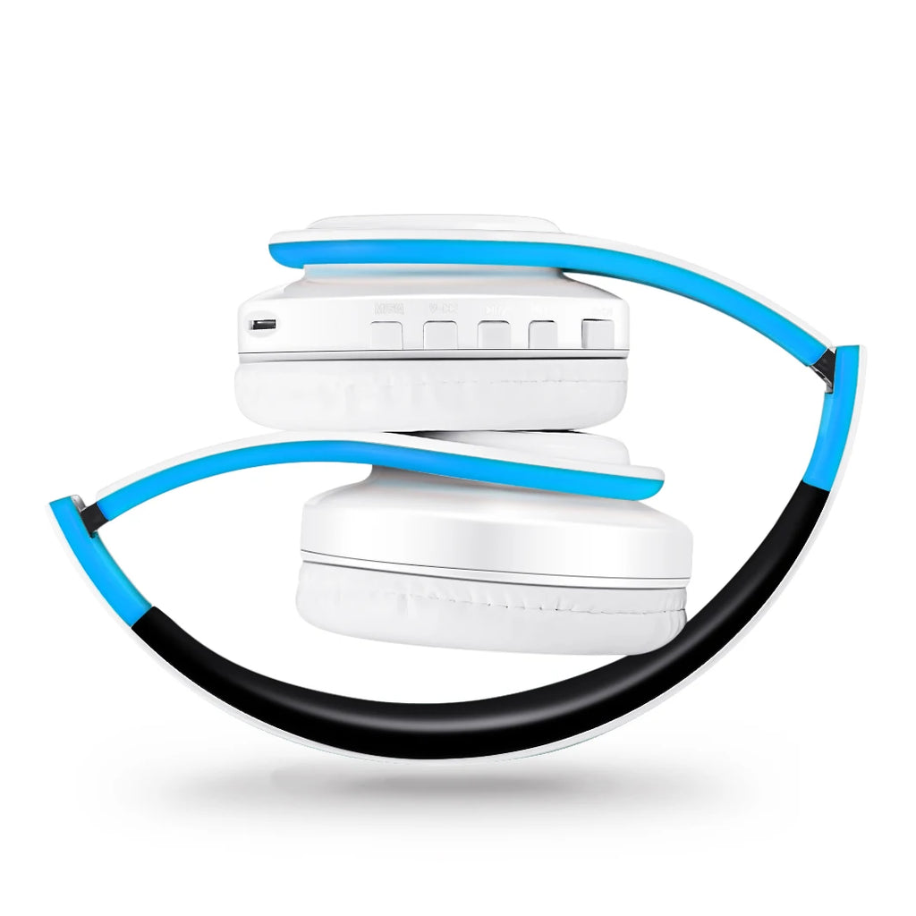 Foldable Bluetooth 5.3 Over-Ear Headphones with FM Radio & Mic