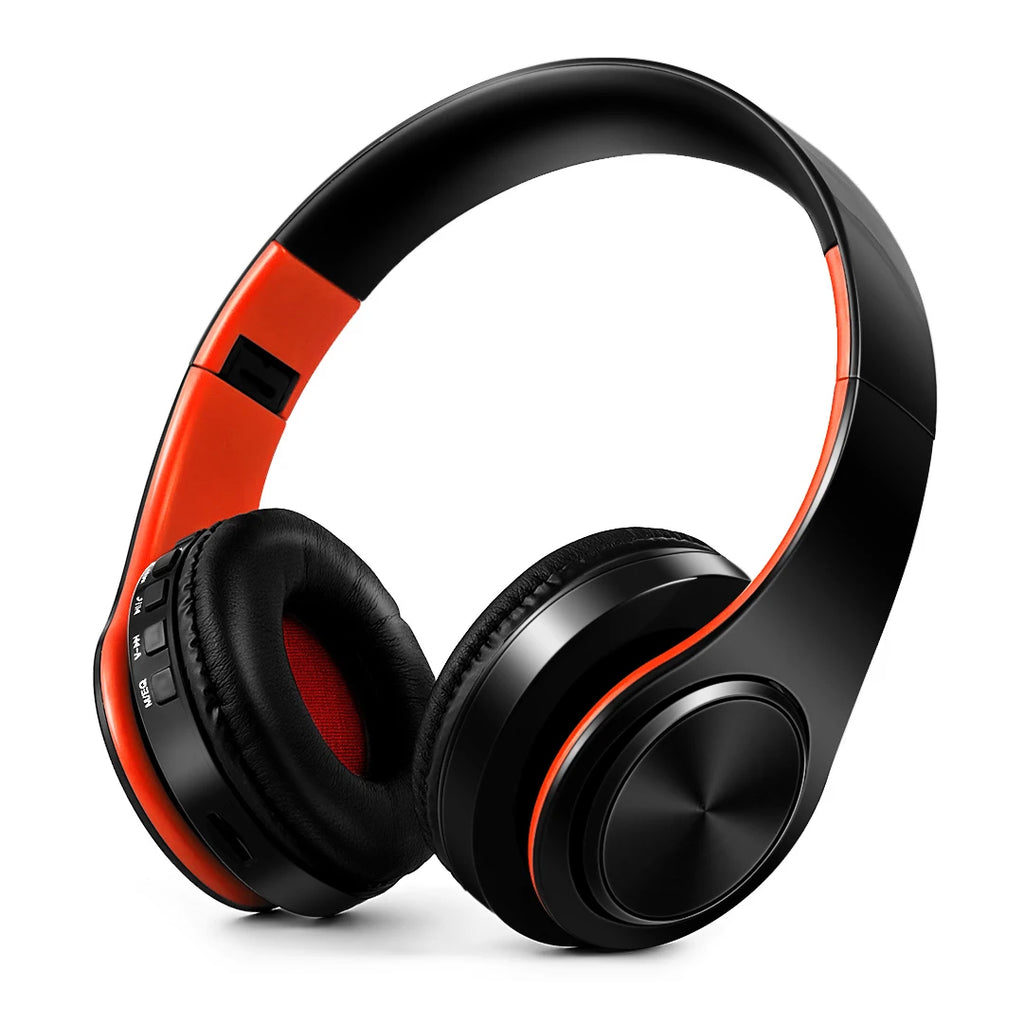 Foldable Bluetooth 5.3 Over-Ear Headphones with FM Radio & Mic