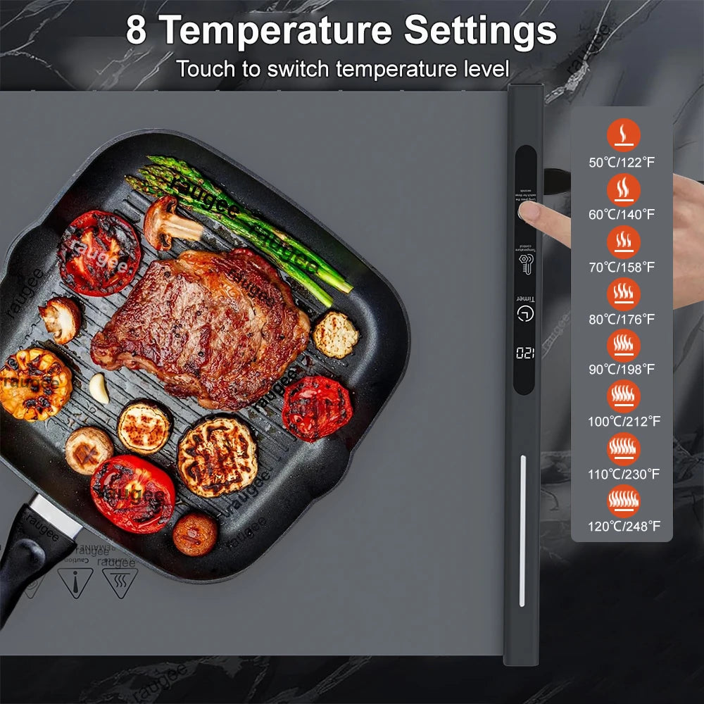 Electric Food Warming Mat with 8 Heat Settings & Timer – EU Plug