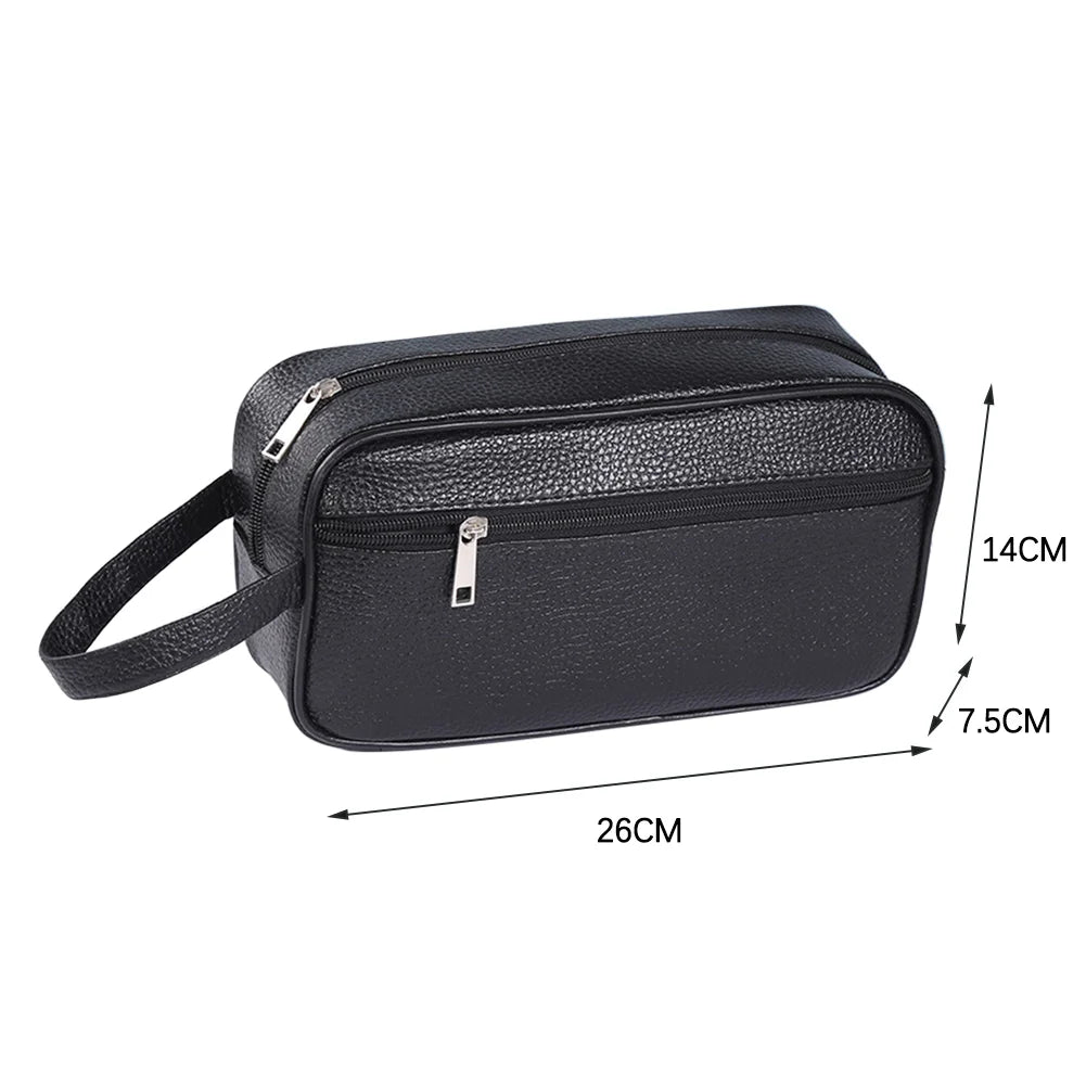 Travel Mens Toiletry Bag PU Leather Women Cosmetic Necessaire Case Waterproof Ladies Makeup Bag Beauty Wash Pouch Handbag