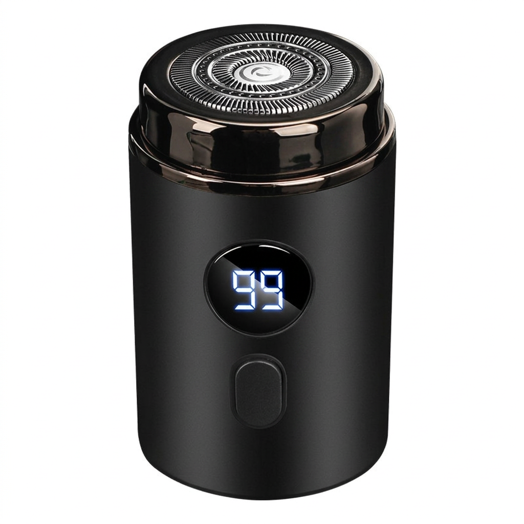 Men's Mini Electric Shaver with LED Display – USB-C Rechargeable