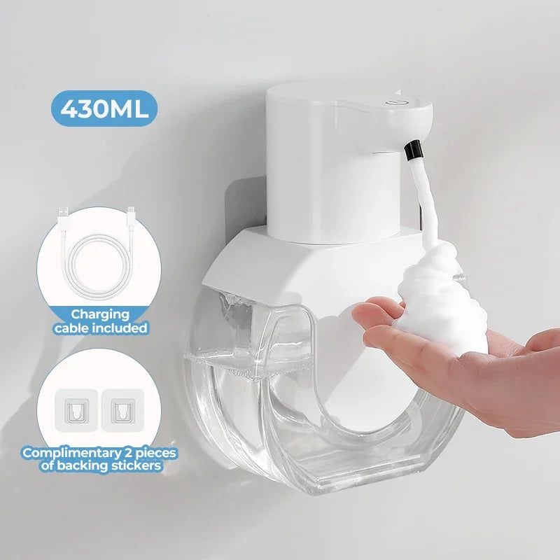 Wall-Mounted Touchless Foaming Soap Dispenser, USB Rechargeable
