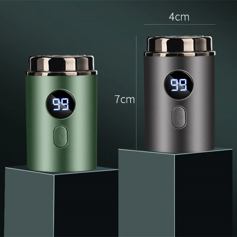 Men's Mini Electric Shaver with LED Display – USB-C Rechargeable