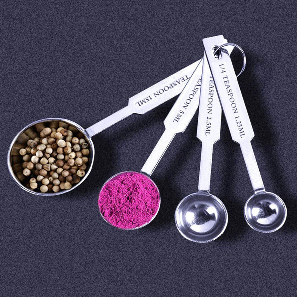 Stainless Steel Measuring Cups & Spoons Set – Stackable Baking Tools