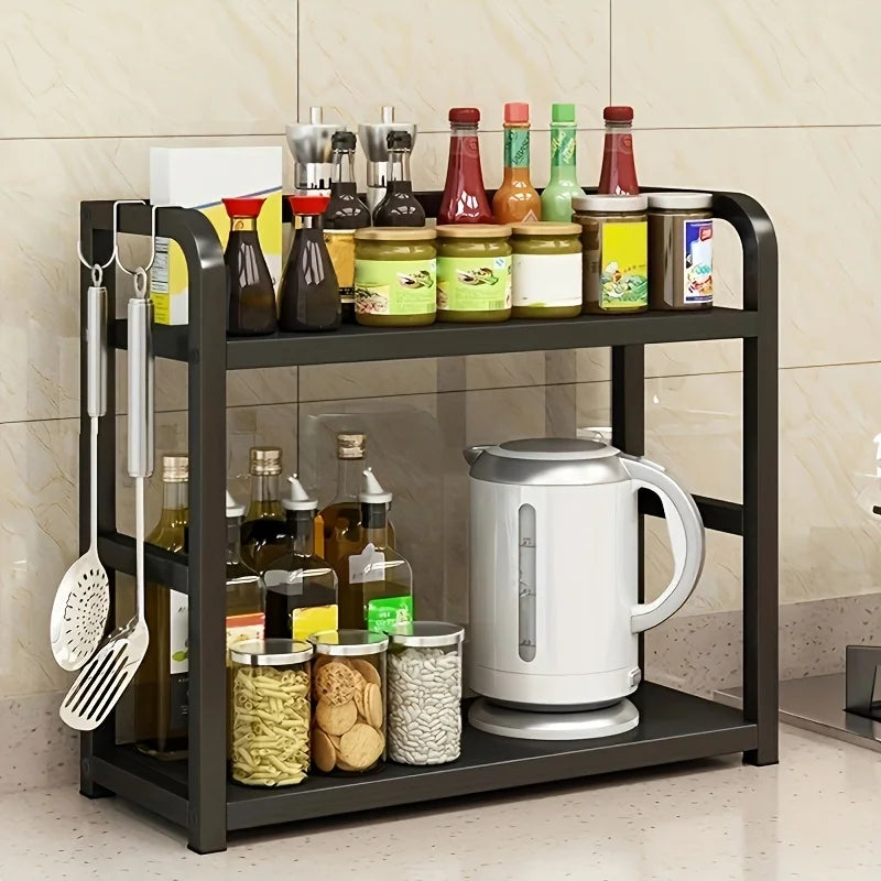 2-Tier Metal Countertop Shelf for Kitchen Storage