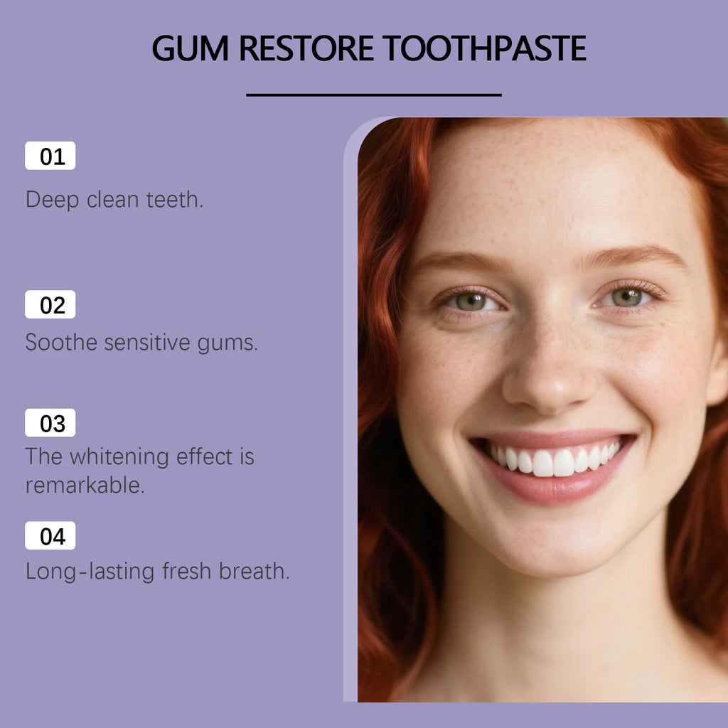 Nano Hydroxyapatite Toothpaste Restores White Teeth Alleviate Gum Bleeding Reduce Plaque Remove Oral Odor Gum Repair Toothpaste