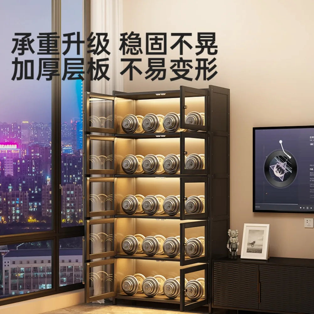 Wine cabinet against the wall Locker Living room Household Baijiu red wine large capacity acrylic transparent storage cabinet
