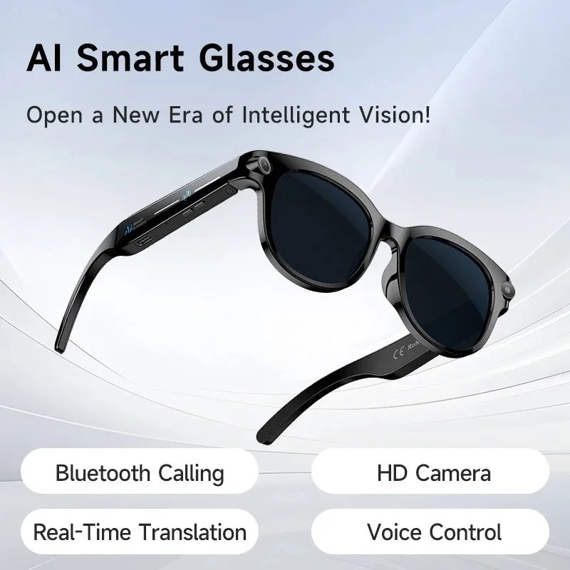 AI Camera Smart Glasses with Bluetooth & Touch Controls