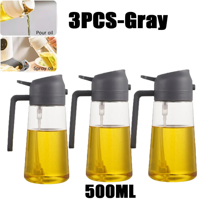 Oil Spray Bottle for Cooking & BBQ – 200ml, 300ml & 500ml | Available with Oil Brush
