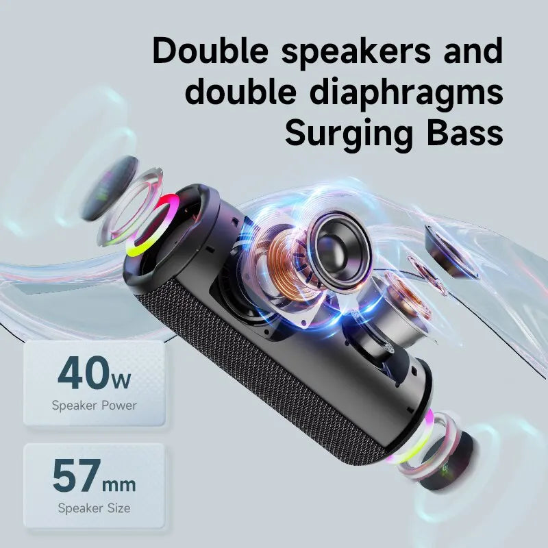 ZEALOT S49 Pro Portable Bluetooth Speaker - 20W IPX6 Waterproof with Dual Pairing