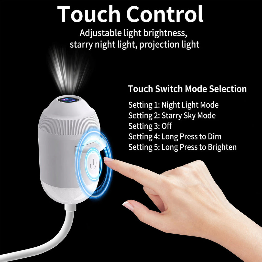 USB Galaxy and Ocean Projection Night Light with Flexible Arm