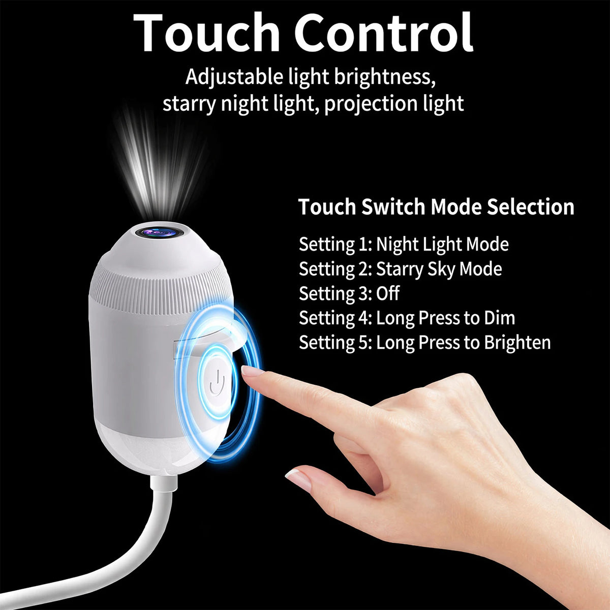 USB Galaxy and Ocean Projection Night Light with Flexible Arm