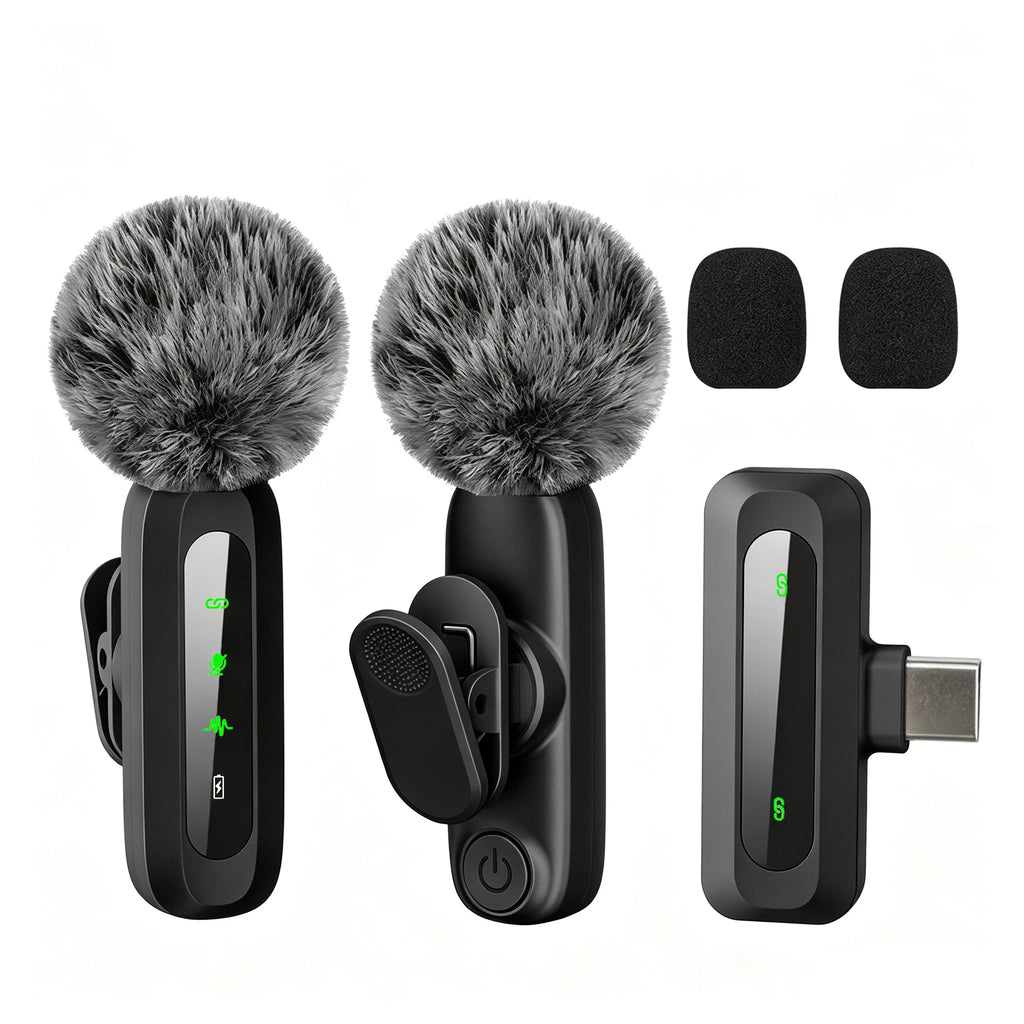 USB-C Wireless Lavalier Microphone for Video & Interviews