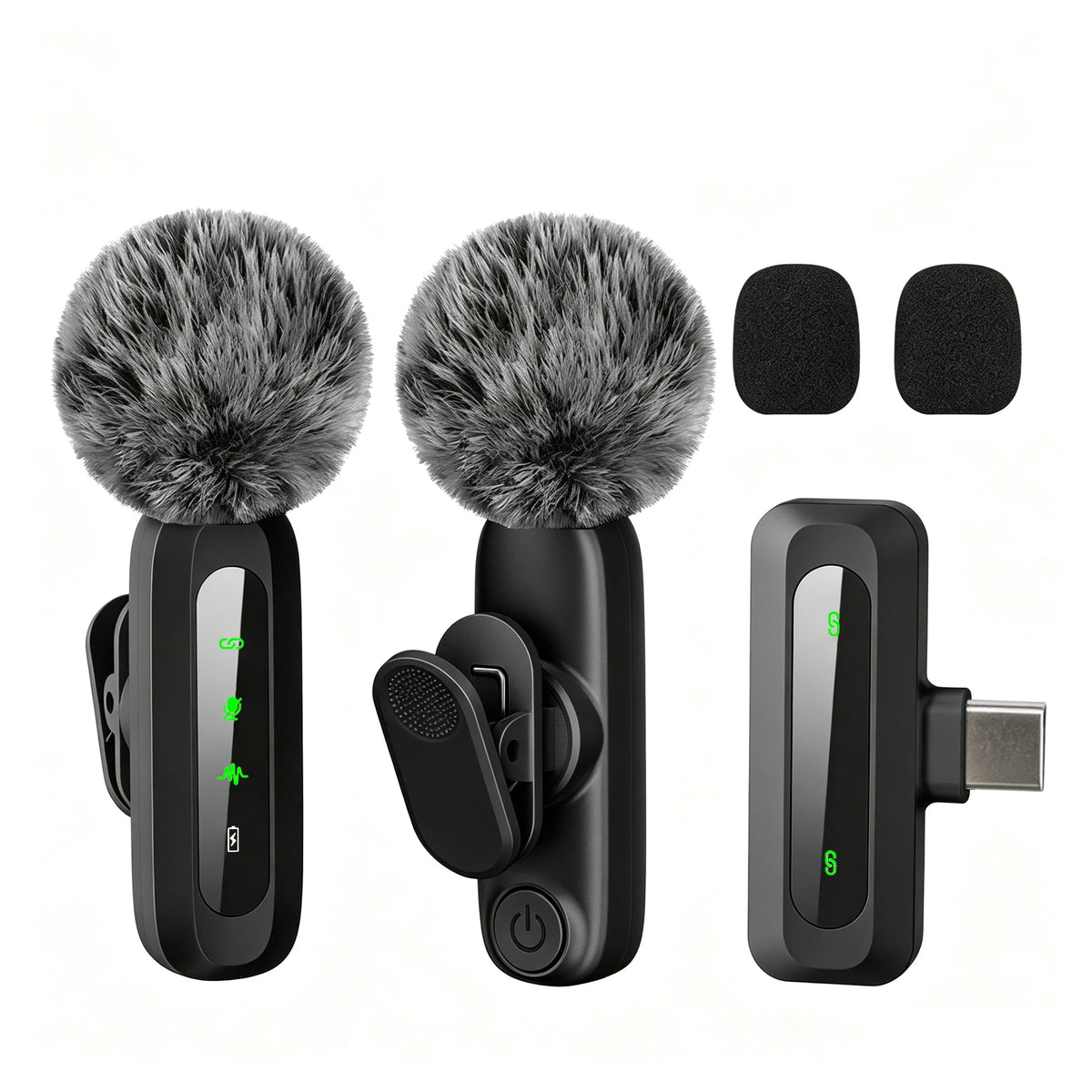 USB-C Wireless Lavalier Microphone for Video & Interviews