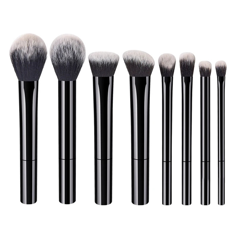 8-Piece Makeup Brush Kit – Foundation, Blush, Eye Shadow & Brow Brushes
