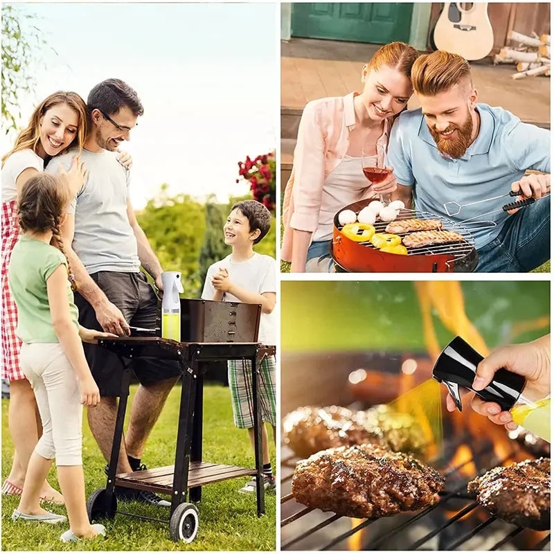 Oil Spray Bottle for Cooking & BBQ – 200ml, 300ml & 500ml | Available with Oil Brush