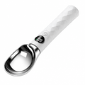 Heated ice cream scoop hero image, white background