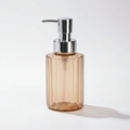 Press Foaming Soap Dispenser — Clear Ribbed Bottle for Bathroom & Kitchen | Hand Soap, Shampoo & Shower Gel