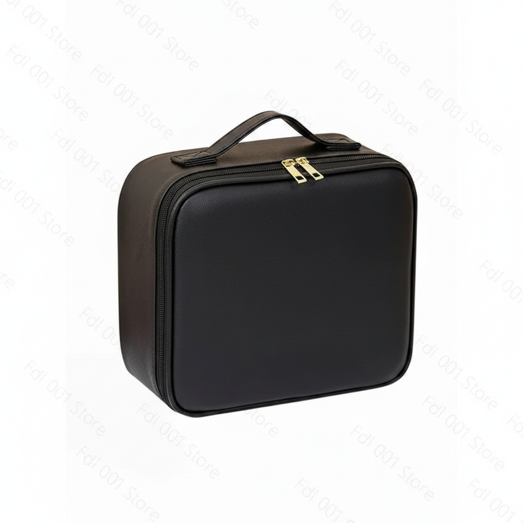LED Lighted Makeup Case with Mirror | Large Capacity Travel Cosmetic Organiser