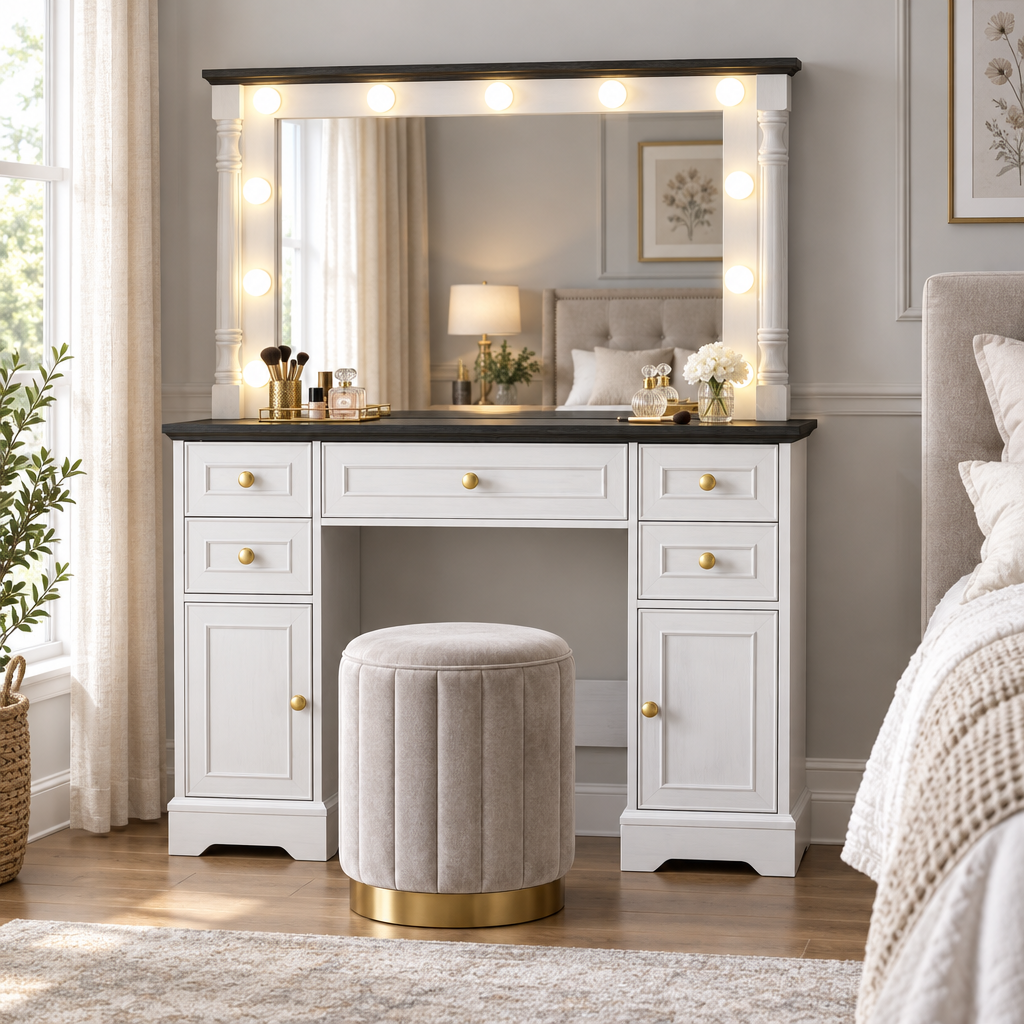 LED Vanity Desk Lifestyle