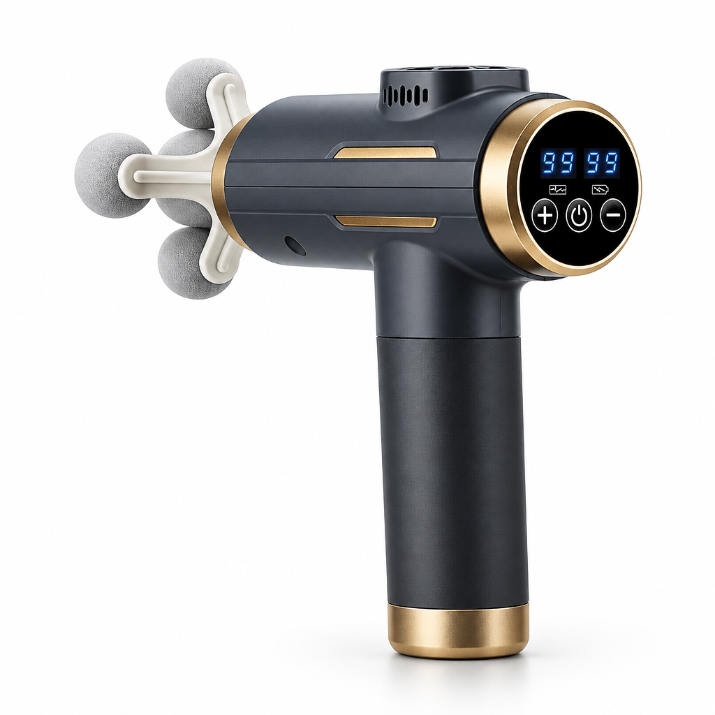 Massage gun white-background candidate, not added