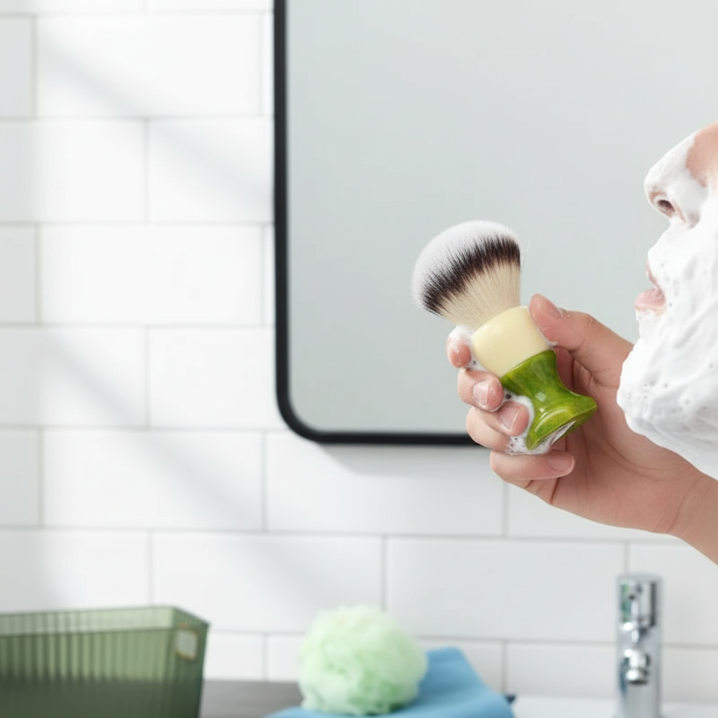Men's Wet Shaving Brush - Lifestyle Shot