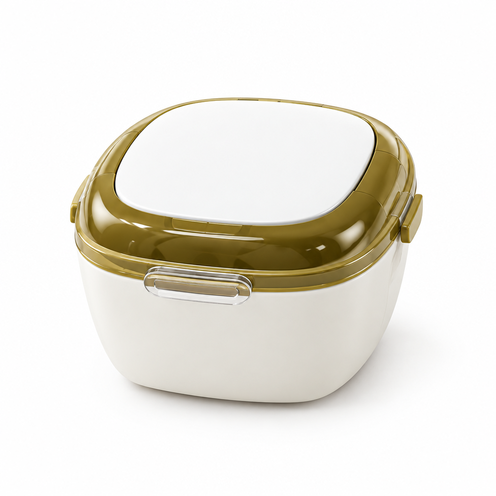 Olive-gold and white retainer case