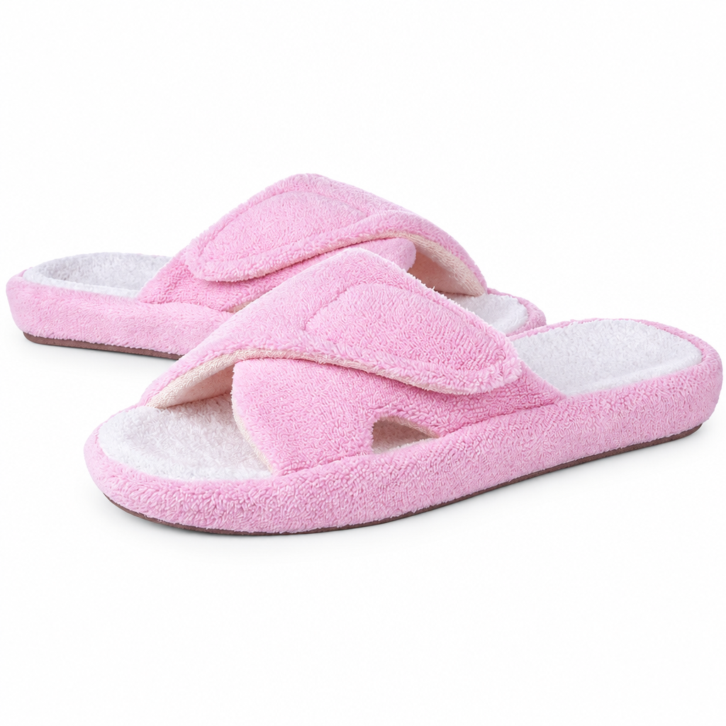 Pink open-toe slipper hero image