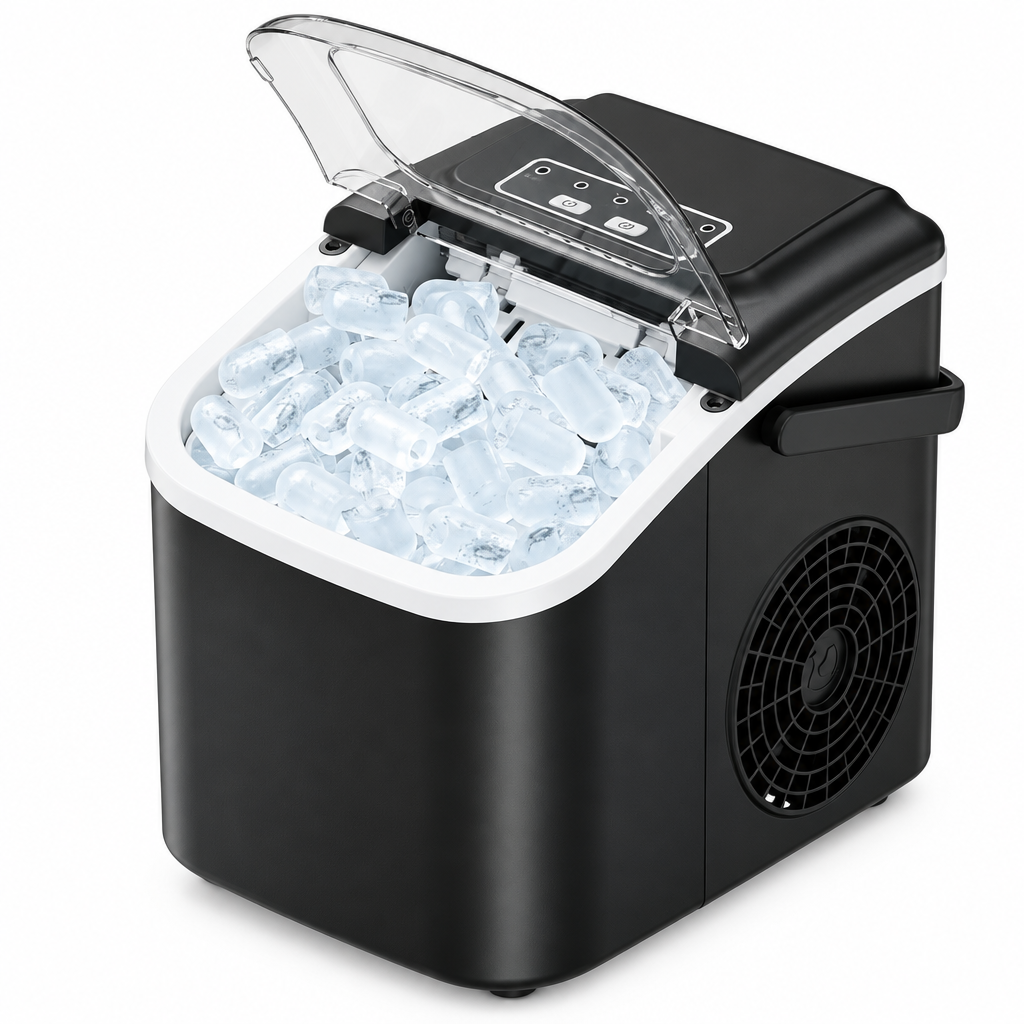 Portable ice maker hero image, white background