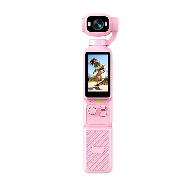 4K Handheld Gimbal Camera with 180° Flip Screen