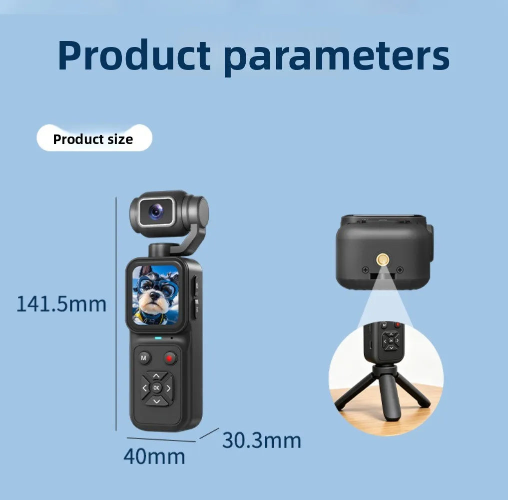 4K Vlogging Camera with 180° Flip, 16x Digital Zoom and 1.69-inch Screen