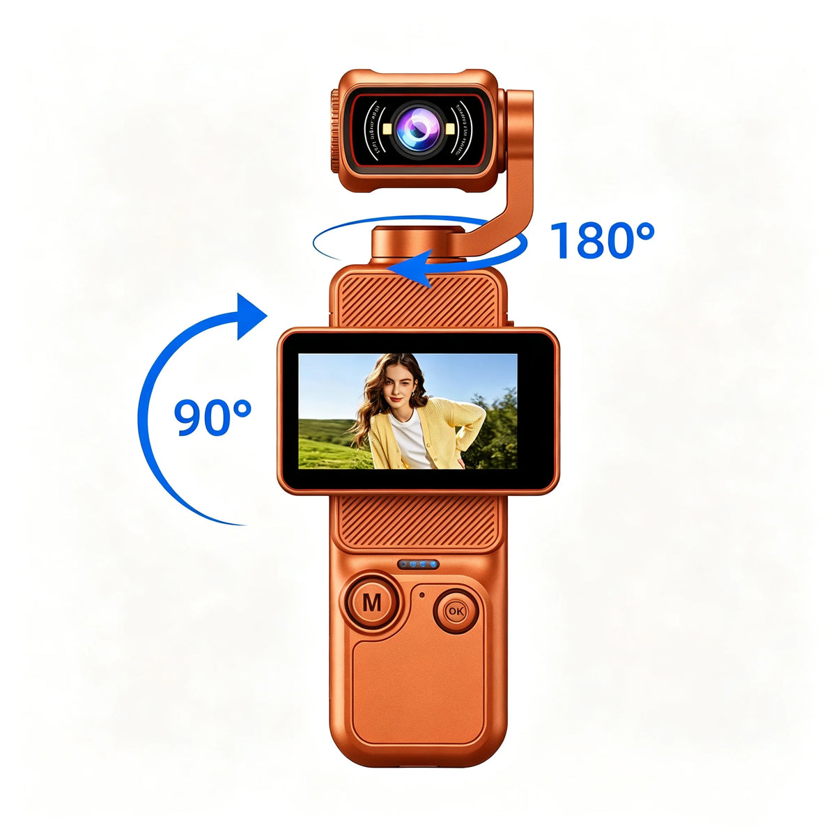 Mini 1080p Wi-Fi Action Camera with 180° Rotating Lens