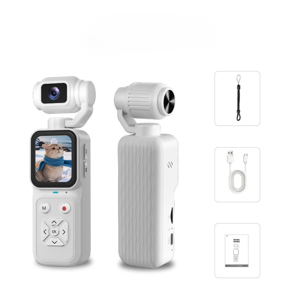 4K Vlogging Camera with 180° Flip, 16x Digital Zoom and 1.69-inch Screen