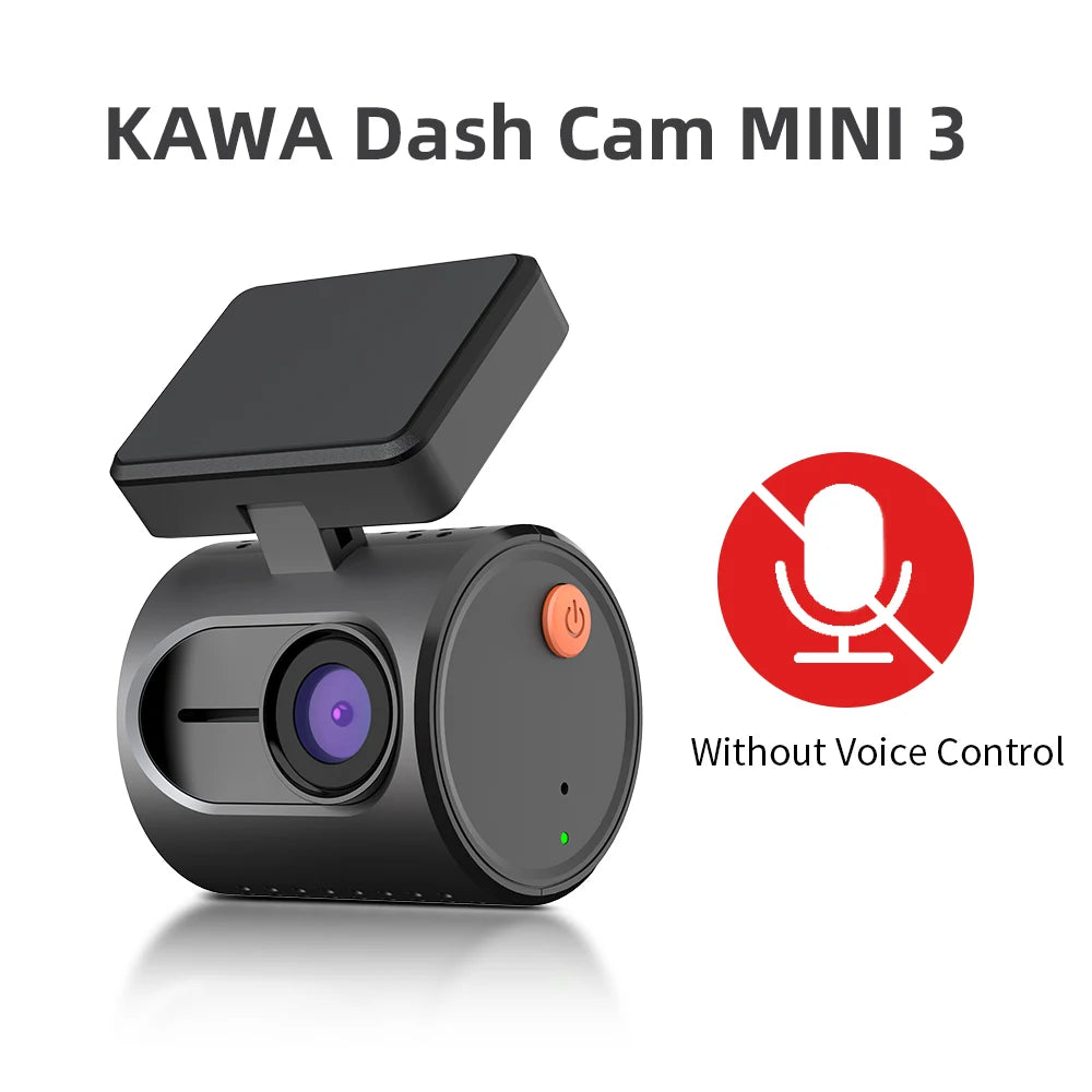 KAWA MINI 3 1296p Mini Dash Cam with Wi-Fi & Supercapacitor