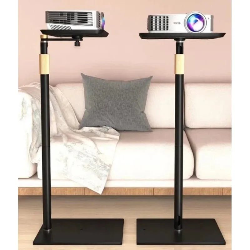 Portable Projector Floor Stand Adjustable Height Projector Tray Mount Stable Base Projector Support Bracket for Home Cinema