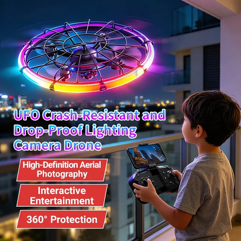 JJRC H145 UFO RC Drone with Protective Ring and RGB Lights