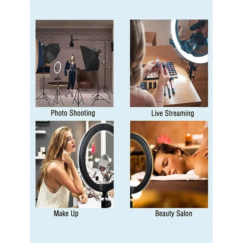 26 cm Ring Light with Tripod for Photography and Video