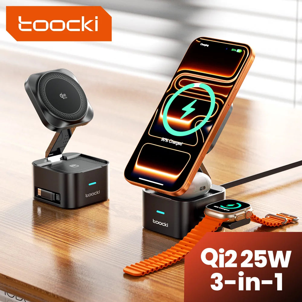 Toocki GY-W24 3-in-1 Wireless Charging Stand, Up to 25W