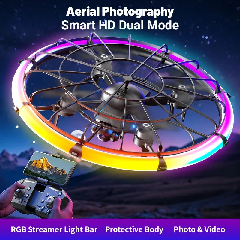 JJRC H145 UFO RC Drone with Protective Ring and RGB Lights