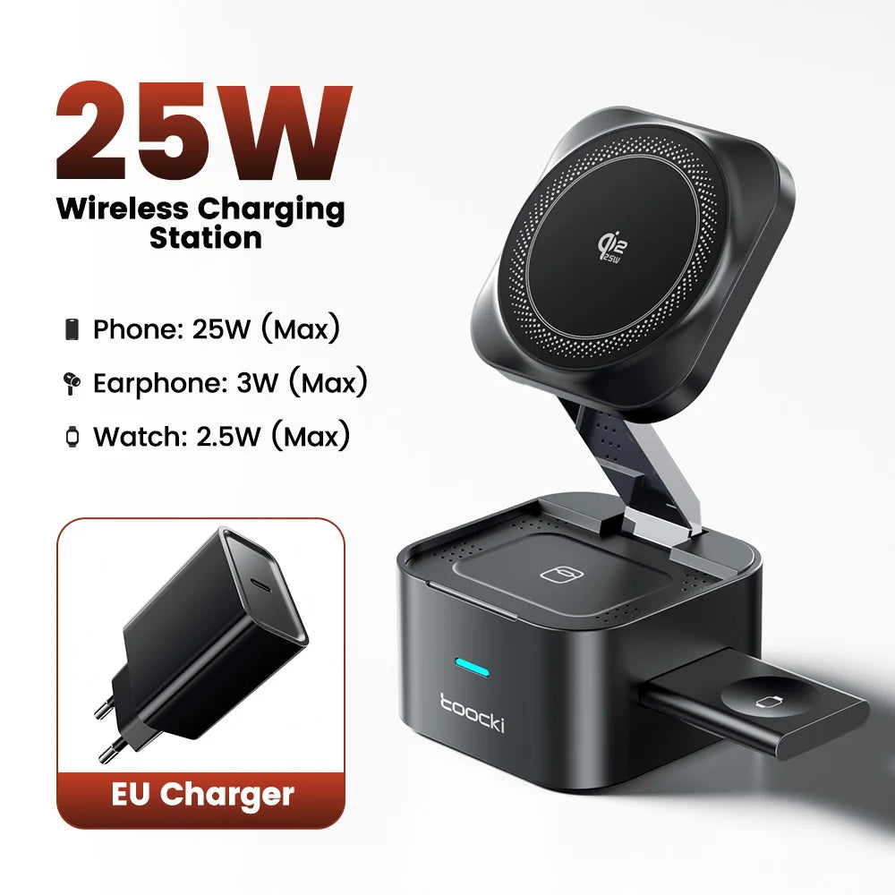Toocki GY-W24 3-in-1 Wireless Charging Stand, Up to 25W