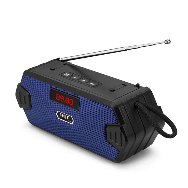 Portable Bluetooth Speaker with FM Radio & AUX Input